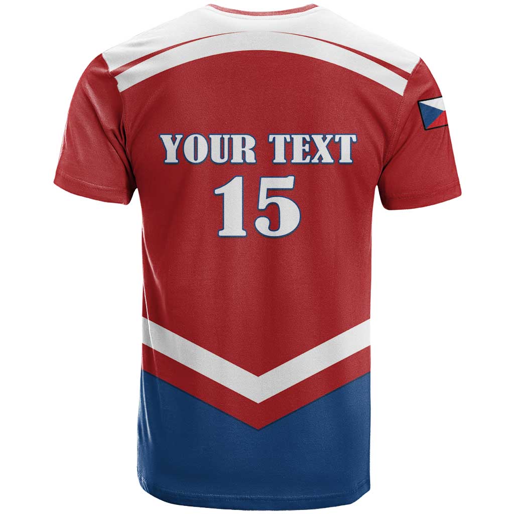 Custom Czech Ice Hockey 2026 T Shirt Go Champions
