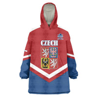 Custom Czech Ice Hockey 2026 Wearable Blanket Hoodie Go Champions