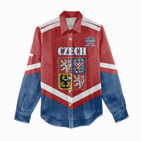 Custom Czech Ice Hockey 2026 Women Casual Shirt Go Champions