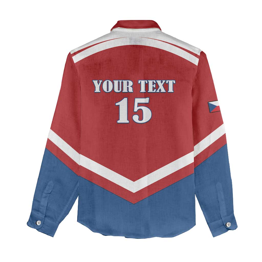 Custom Czech Ice Hockey 2026 Women Casual Shirt Go Champions