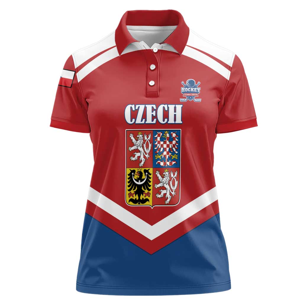 Custom Czech Ice Hockey 2026 Women Polo Shirt Go Champions