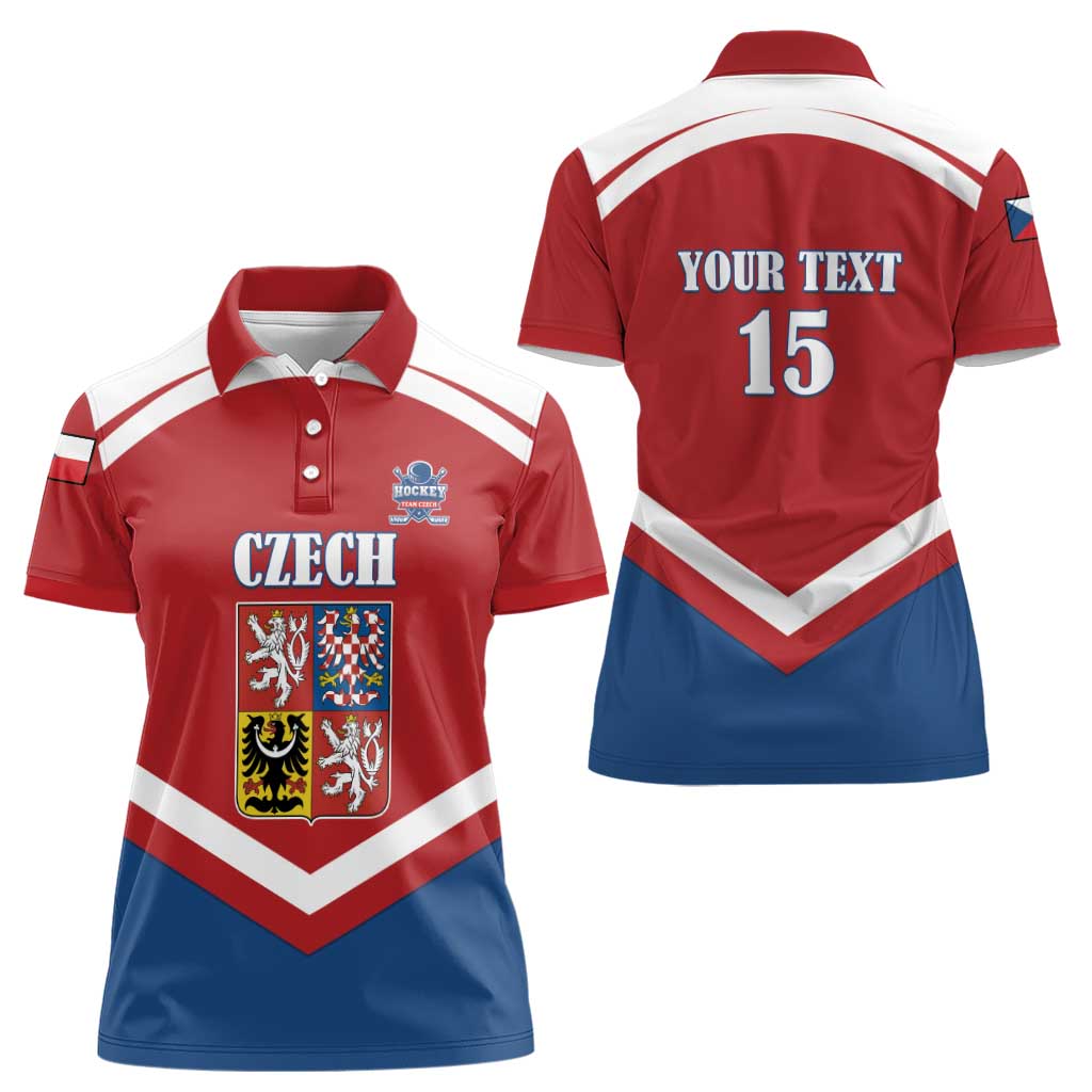 Custom Czech Ice Hockey 2026 Women Polo Shirt Go Champions