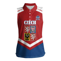 Custom Czech Ice Hockey 2026 Women Sleeveless Polo Shirt Go Champions