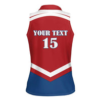 Custom Czech Ice Hockey 2026 Women Sleeveless Polo Shirt Go Champions
