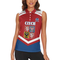 Custom Czech Ice Hockey 2026 Women Sleeveless Polo Shirt Go Champions
