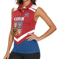 Custom Czech Ice Hockey 2026 Women Sleeveless Polo Shirt Go Champions