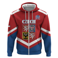 Custom Czech Ice Hockey 2026 Zip Hoodie Go Champions