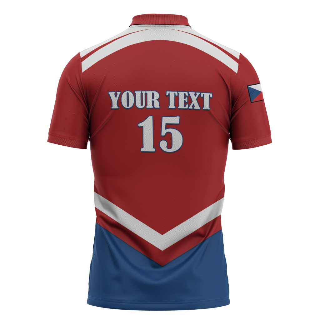 Custom Czech Ice Hockey 2026 Zipper Polo Shirt Go Champions