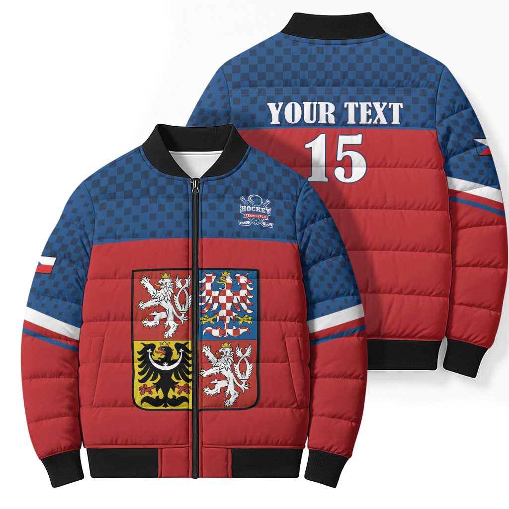 Custom Czech Ice Hockey 2026 Bomber Puffer Jacket Never Backs Down