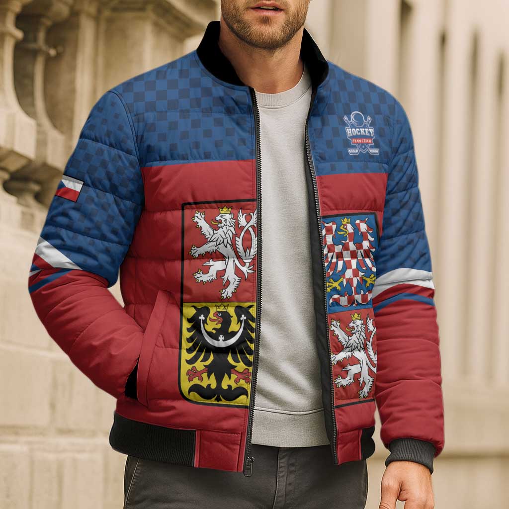 Custom Czech Ice Hockey 2026 Bomber Puffer Jacket Never Backs Down