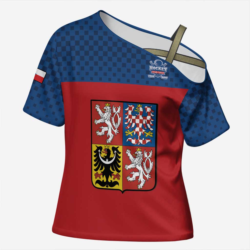 Custom Czech Ice Hockey 2026 Cross Shoulder Shirt Never Backs Down
