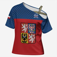 Custom Czech Ice Hockey 2026 Cross Shoulder Shirt Never Backs Down