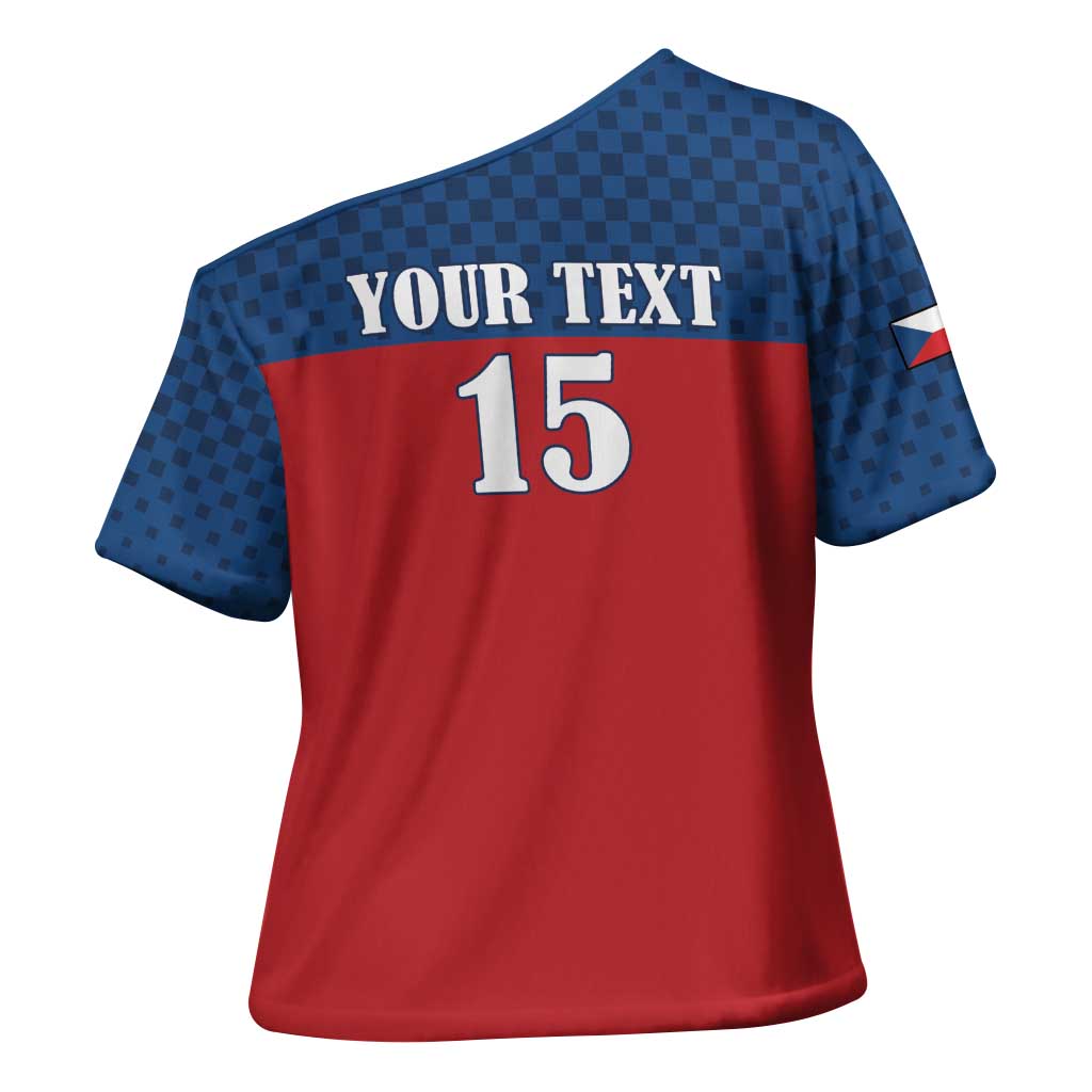 Custom Czech Ice Hockey 2026 Cross Shoulder Shirt Never Backs Down