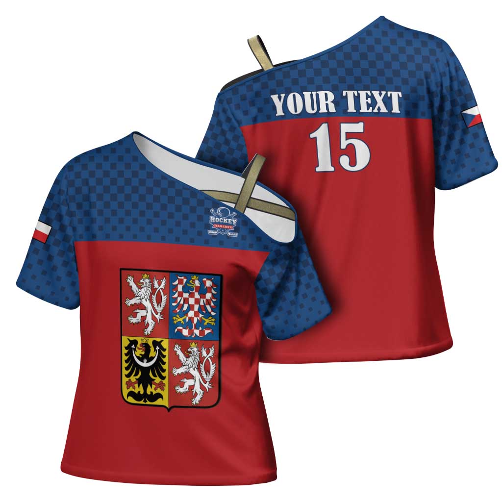 Custom Czech Ice Hockey 2026 Cross Shoulder Shirt Never Backs Down