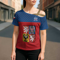 Custom Czech Ice Hockey 2026 Cross Shoulder Shirt Never Backs Down