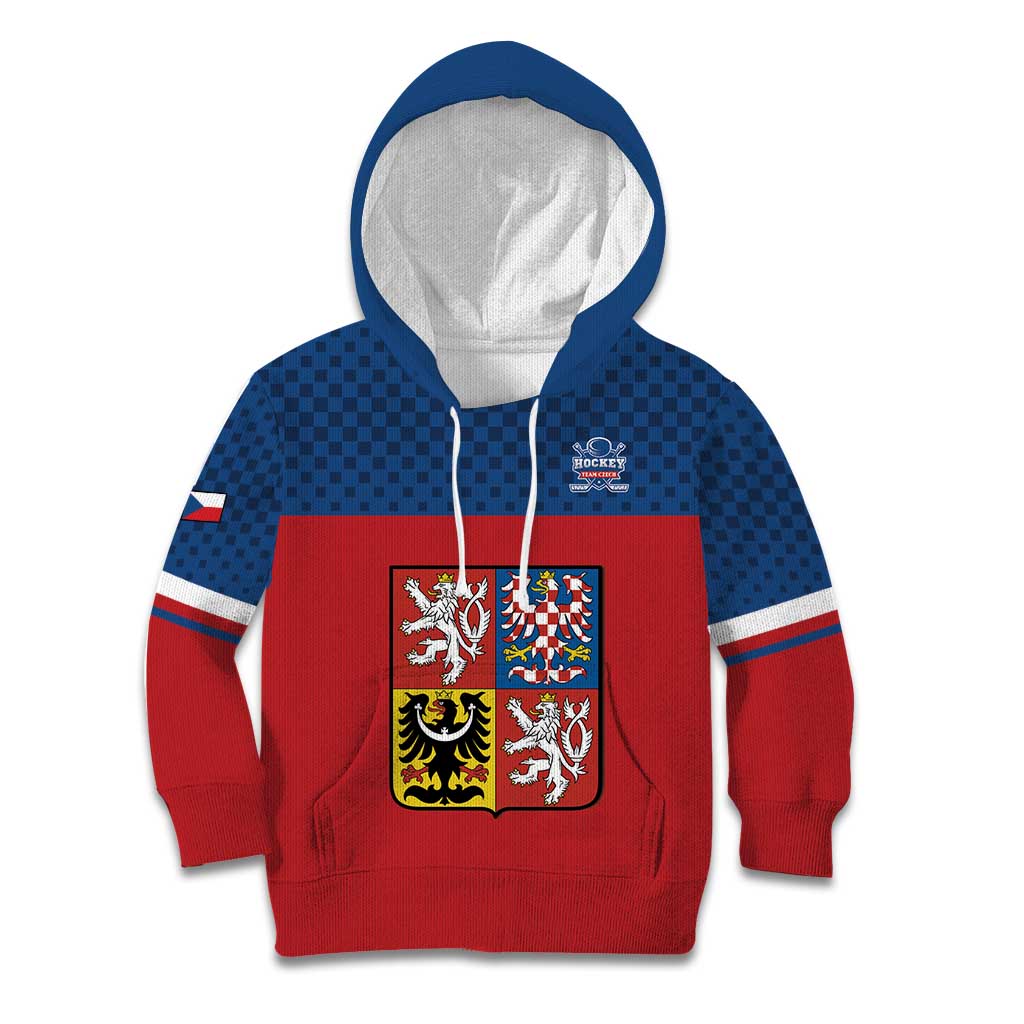 Custom Czech Ice Hockey 2026 Kid Hoodie Never Backs Down