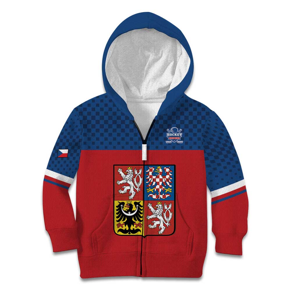 Custom Czech Ice Hockey 2026 Kid Hoodie Never Backs Down