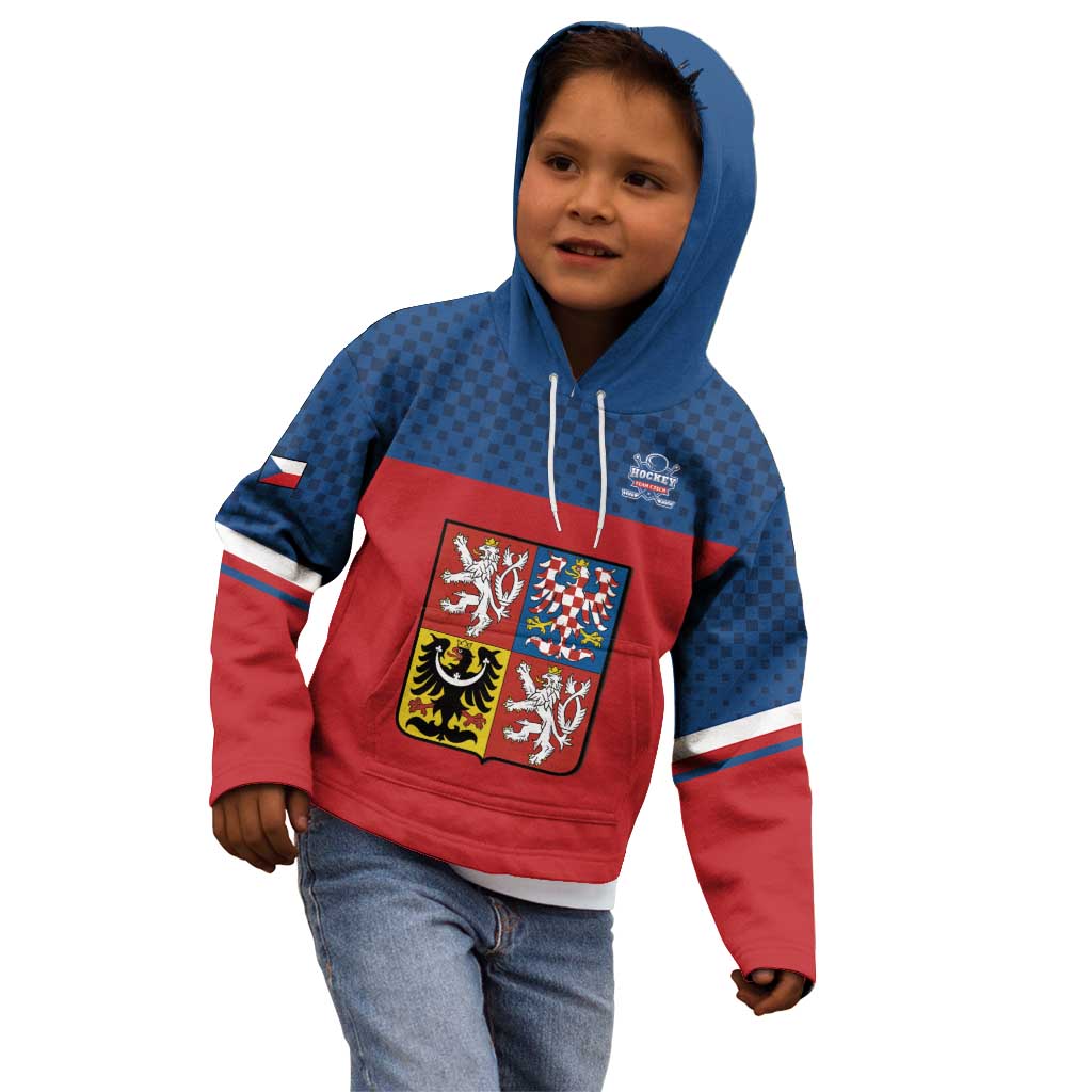 Custom Czech Ice Hockey 2026 Kid Hoodie Never Backs Down