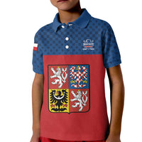Custom Czech Ice Hockey 2026 Kid Polo Shirt Never Backs Down