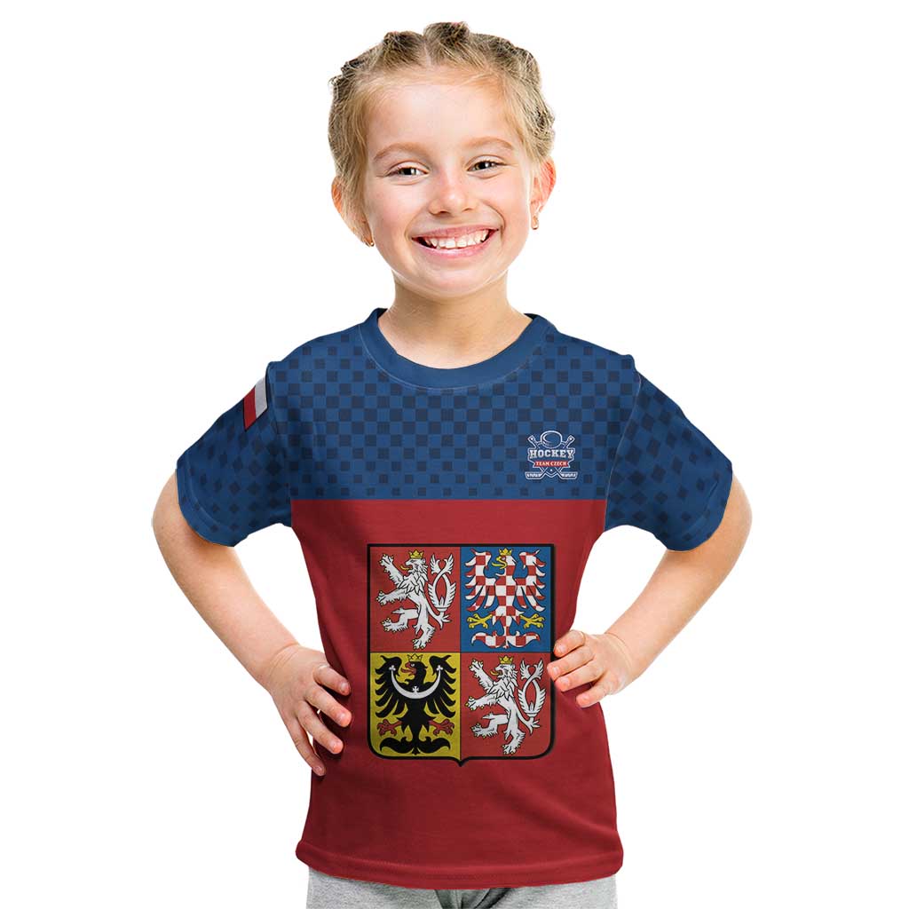Custom Czech Ice Hockey 2026 Kid T Shirt Never Backs Down
