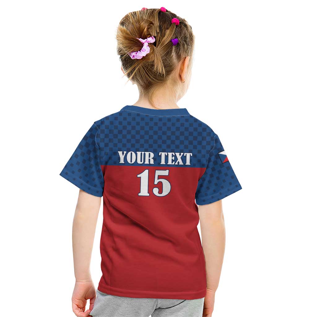 Custom Czech Ice Hockey 2026 Kid T Shirt Never Backs Down