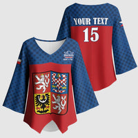 Custom Czech Ice Hockey 2026 Kimono Sleeve Blouse Never Backs Down