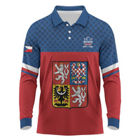 Custom Czech Ice Hockey 2026 Long Sleeve Polo Shirt Never Backs Down