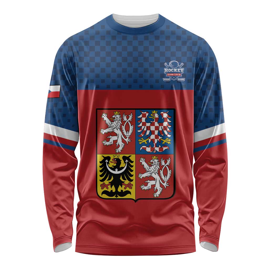 Custom Czech Ice Hockey 2026 Long Sleeve Shirt Never Backs Down