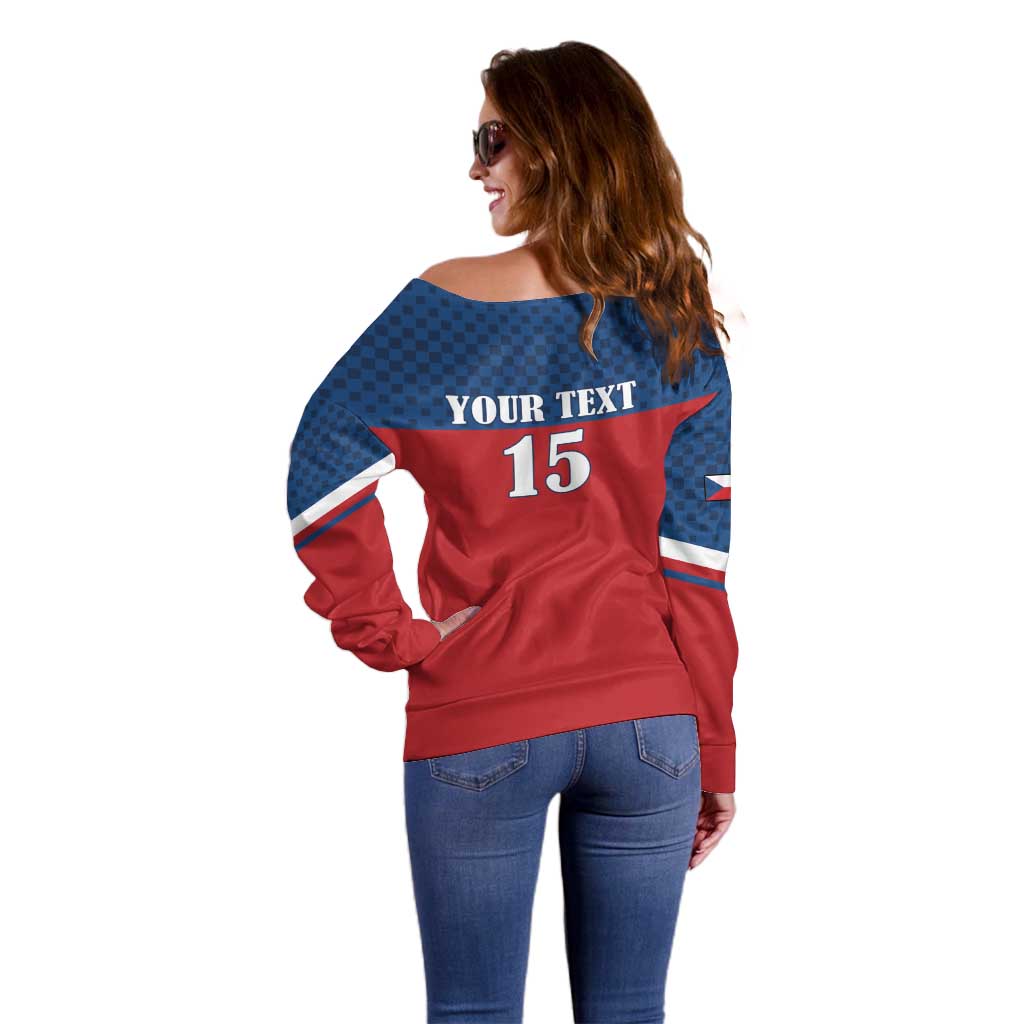 Custom Czech Ice Hockey 2026 Off Shoulder Sweater Never Backs Down