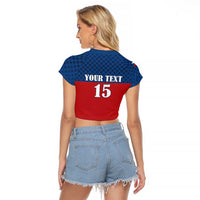 Custom Czech Ice Hockey 2026 Raglan Cropped T Shirt Never Backs Down
