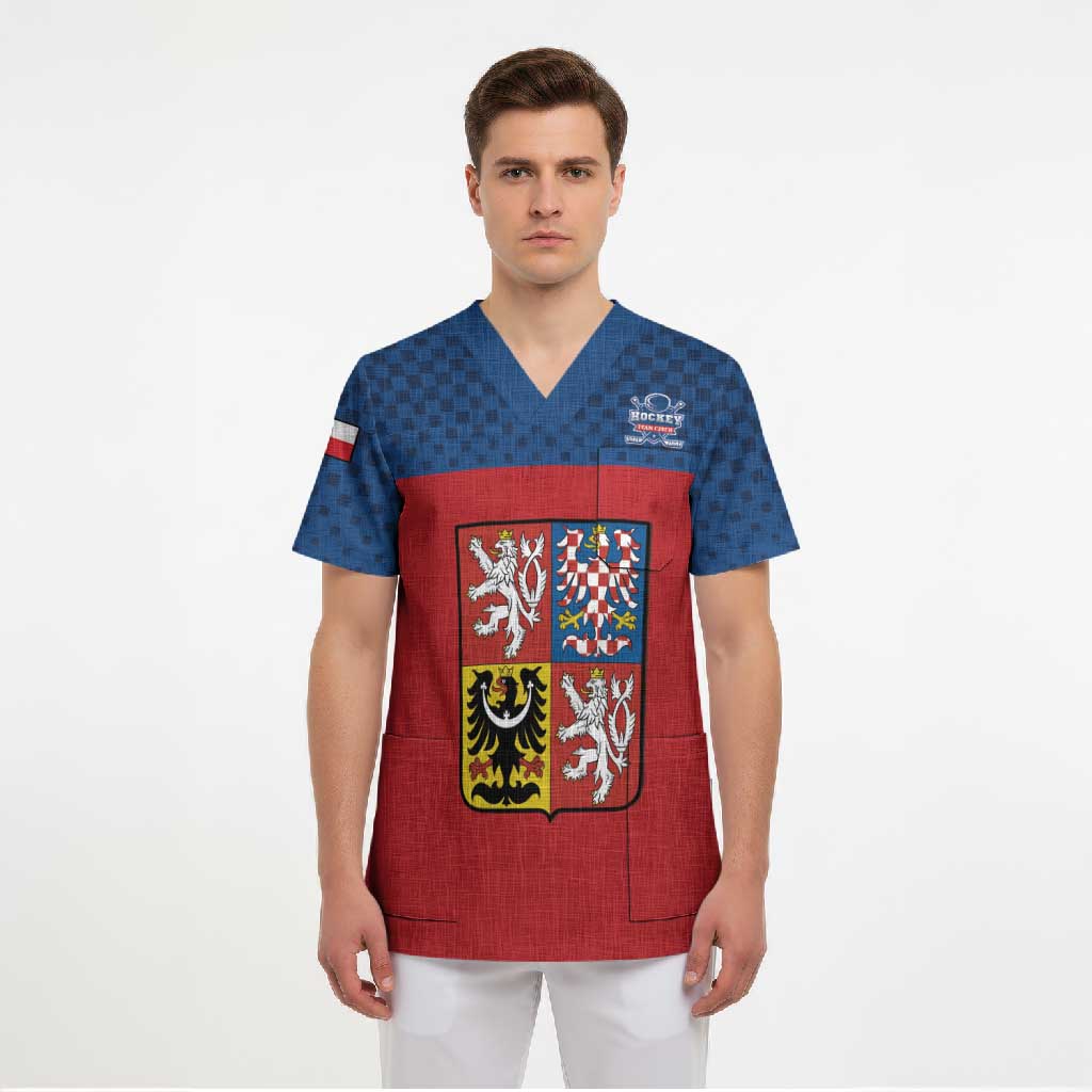 Custom Czech Ice Hockey 2026 Scrub Top Never Backs Down