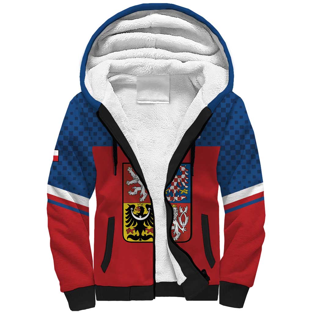 Custom Czech Ice Hockey 2026 Sherpa Hoodie Never Backs Down
