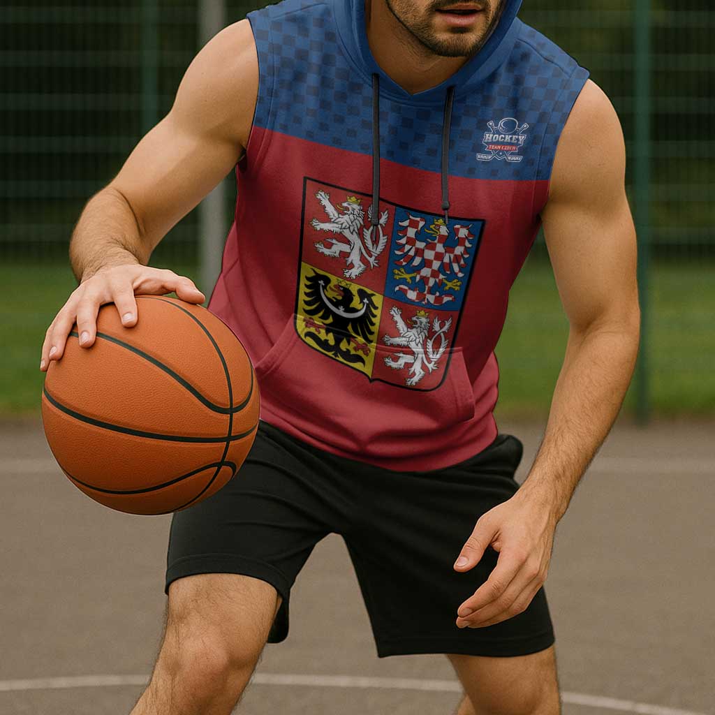 Custom Czech Ice Hockey 2026 Sleeveless Hoodie Never Backs Down