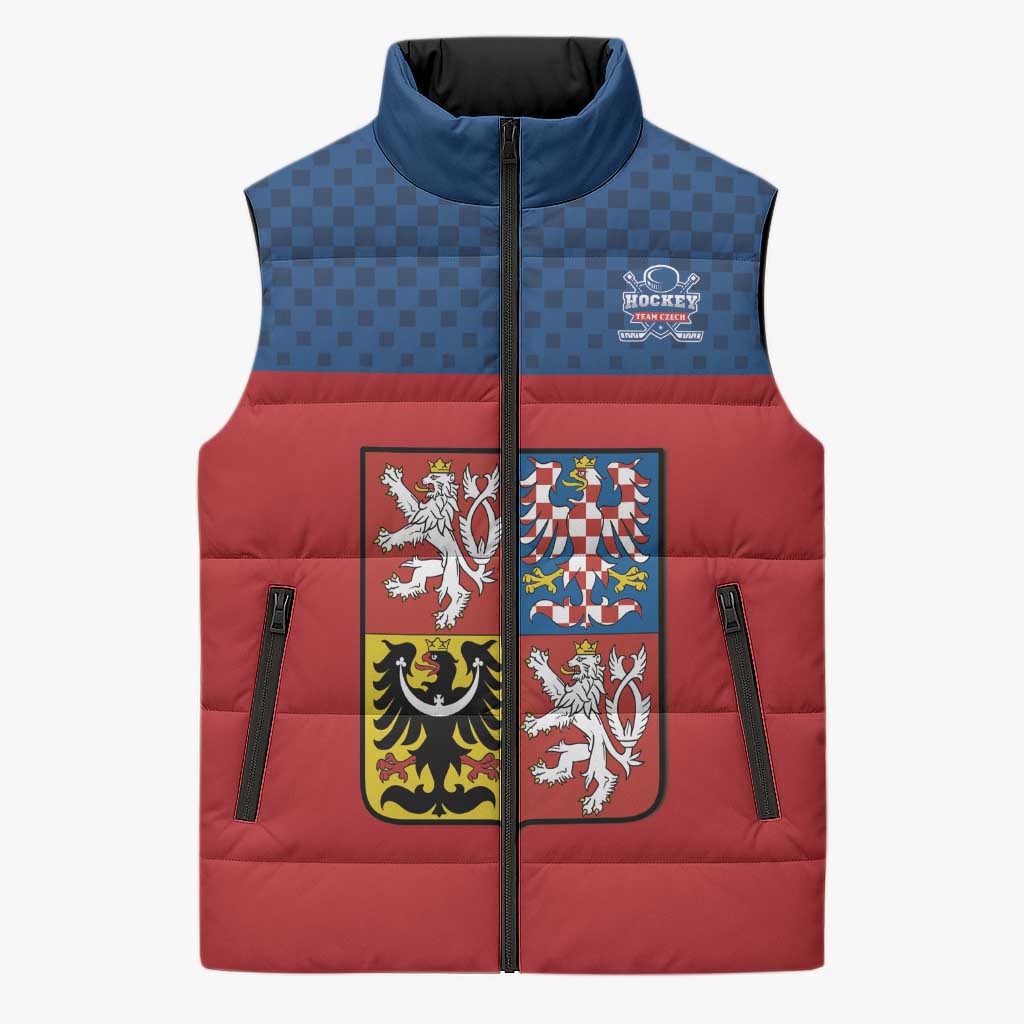 Custom Czech Ice Hockey 2026 Sleeveless Puffer Jacket Never Backs Down