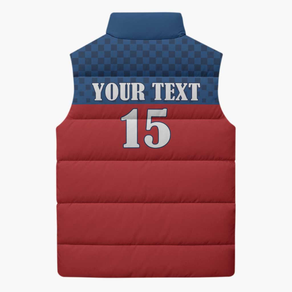 Custom Czech Ice Hockey 2026 Sleeveless Puffer Jacket Never Backs Down