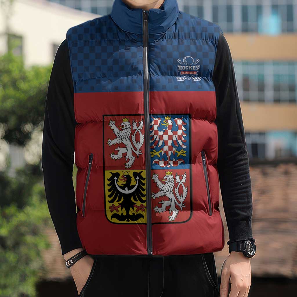 Custom Czech Ice Hockey 2026 Sleeveless Puffer Jacket Never Backs Down
