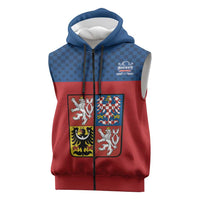 Custom Czech Ice Hockey 2026 Sleeveless Zip Hoodie Never Backs Down