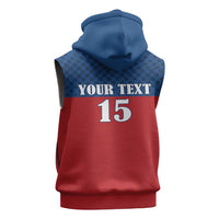 Custom Czech Ice Hockey 2026 Sleeveless Zip Hoodie Never Backs Down