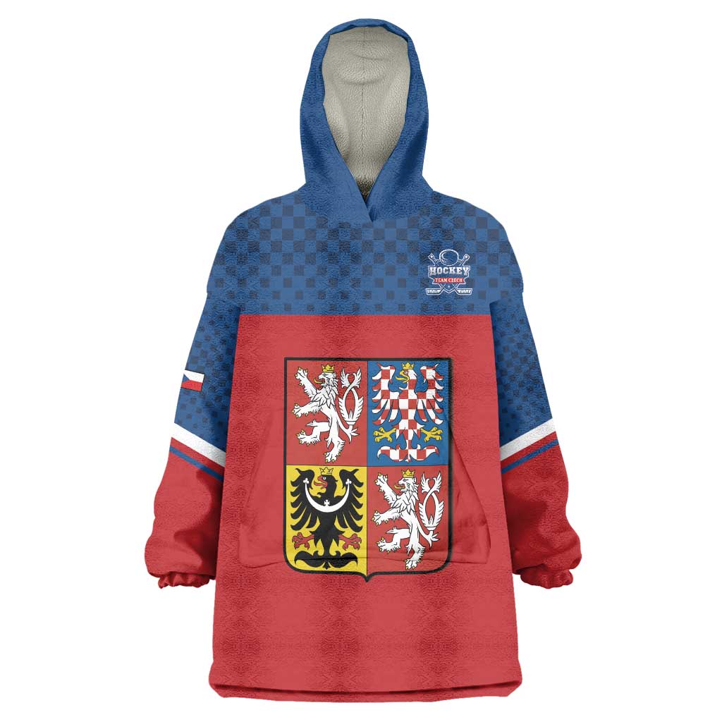 Custom Czech Ice Hockey 2026 Wearable Blanket Hoodie Never Backs Down