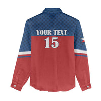 Custom Czech Ice Hockey 2026 Women Casual Shirt Never Backs Down