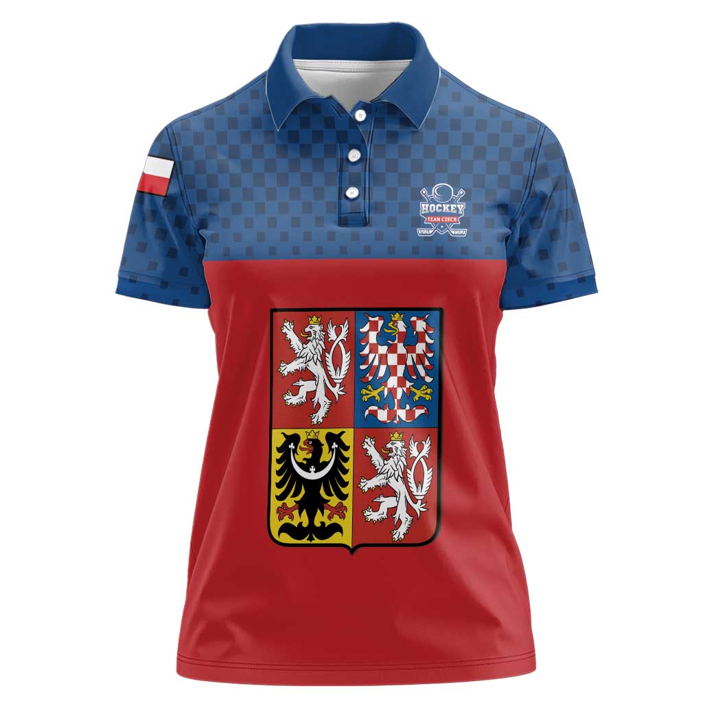 Custom Czech Ice Hockey 2026 Women Polo Shirt Never Backs Down