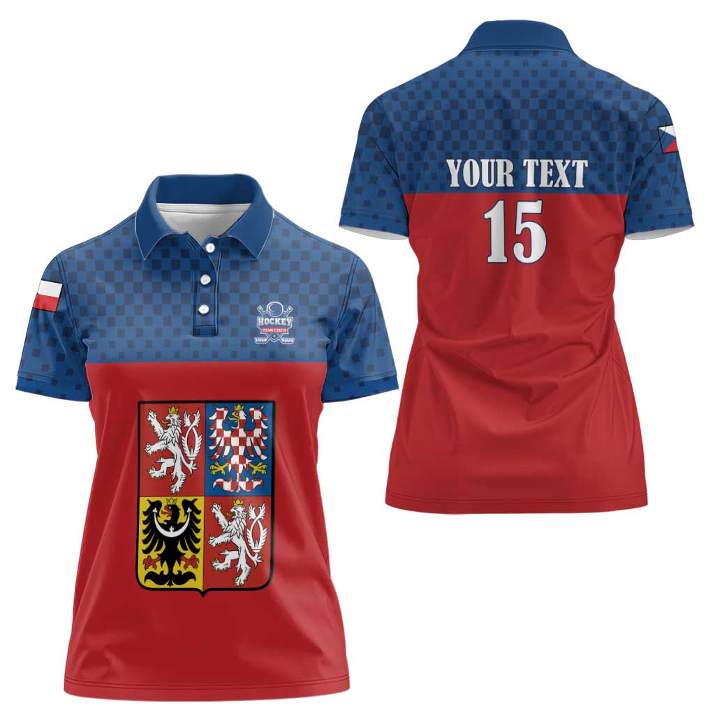 Custom Czech Ice Hockey 2026 Women Polo Shirt Never Backs Down