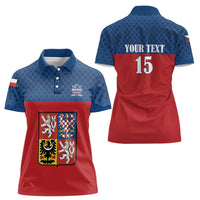 Custom Czech Ice Hockey 2026 Women Polo Shirt Never Backs Down