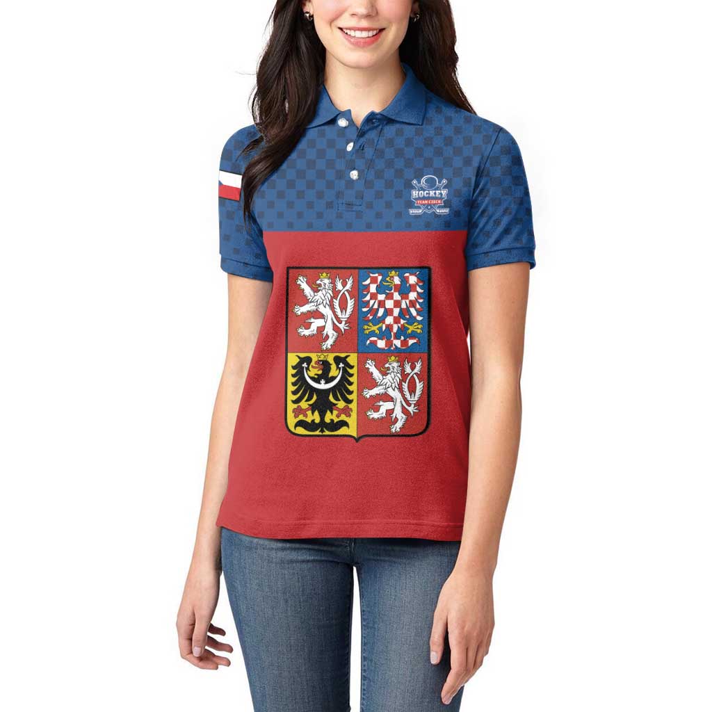 Custom Czech Ice Hockey 2026 Women Polo Shirt Never Backs Down