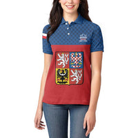Custom Czech Ice Hockey 2026 Women Polo Shirt Never Backs Down