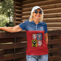 Custom Czech Ice Hockey 2026 Women Polo Shirt Never Backs Down
