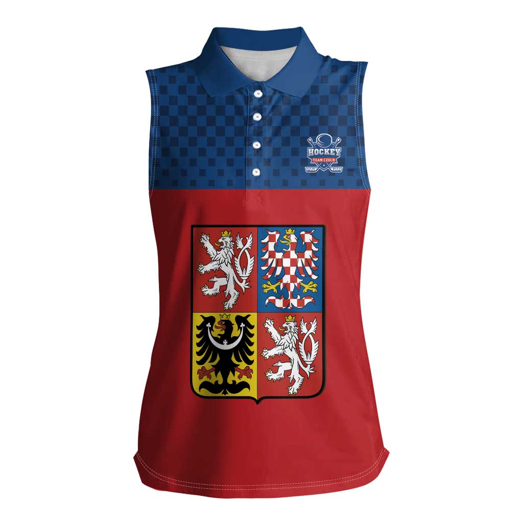 Custom Czech Ice Hockey 2026 Women Sleeveless Polo Shirt Never Backs Down