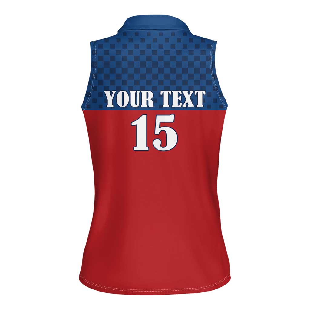 Custom Czech Ice Hockey 2026 Women Sleeveless Polo Shirt Never Backs Down