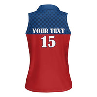 Custom Czech Ice Hockey 2026 Women Sleeveless Polo Shirt Never Backs Down
