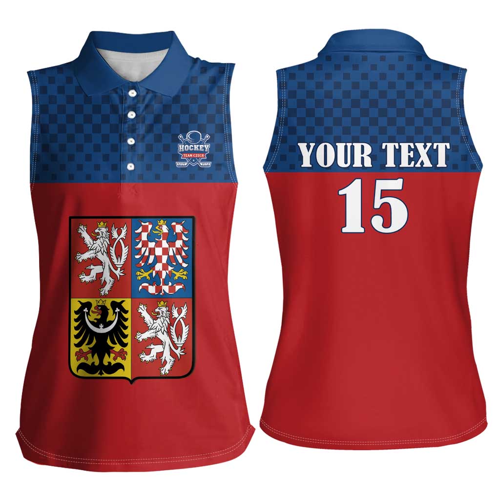 Custom Czech Ice Hockey 2026 Women Sleeveless Polo Shirt Never Backs Down